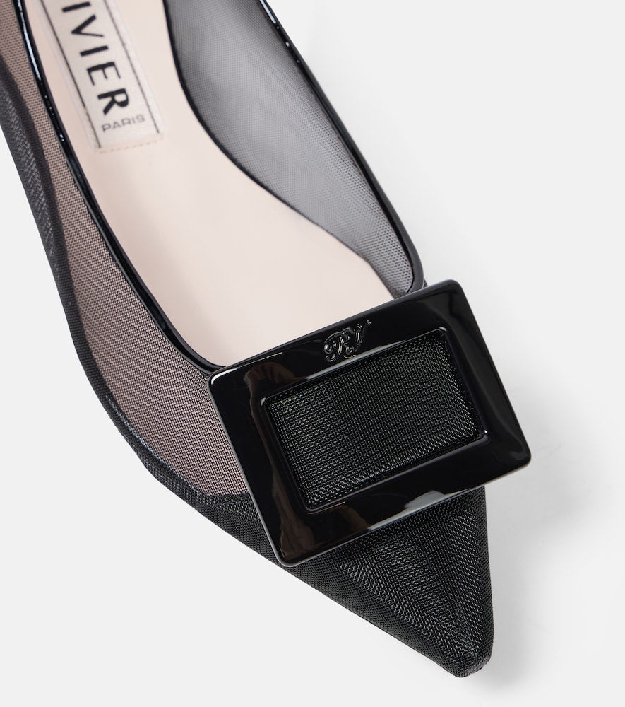 Roger Vivier Gommettine mesh ballet flats