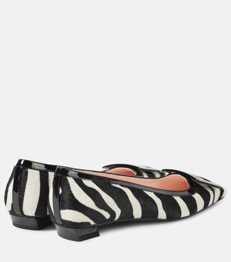 Roger Vivier Belle Vivier calf hair ballet flats