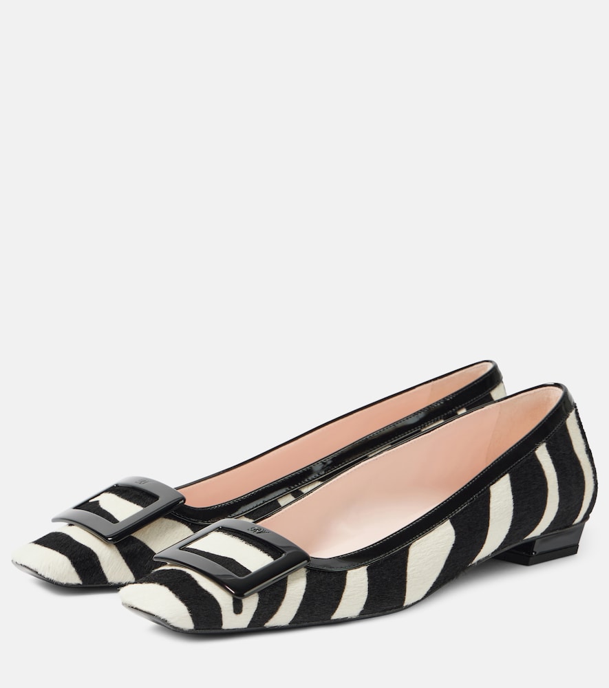 Roger Vivier Belle Vivier calf hair ballet flats