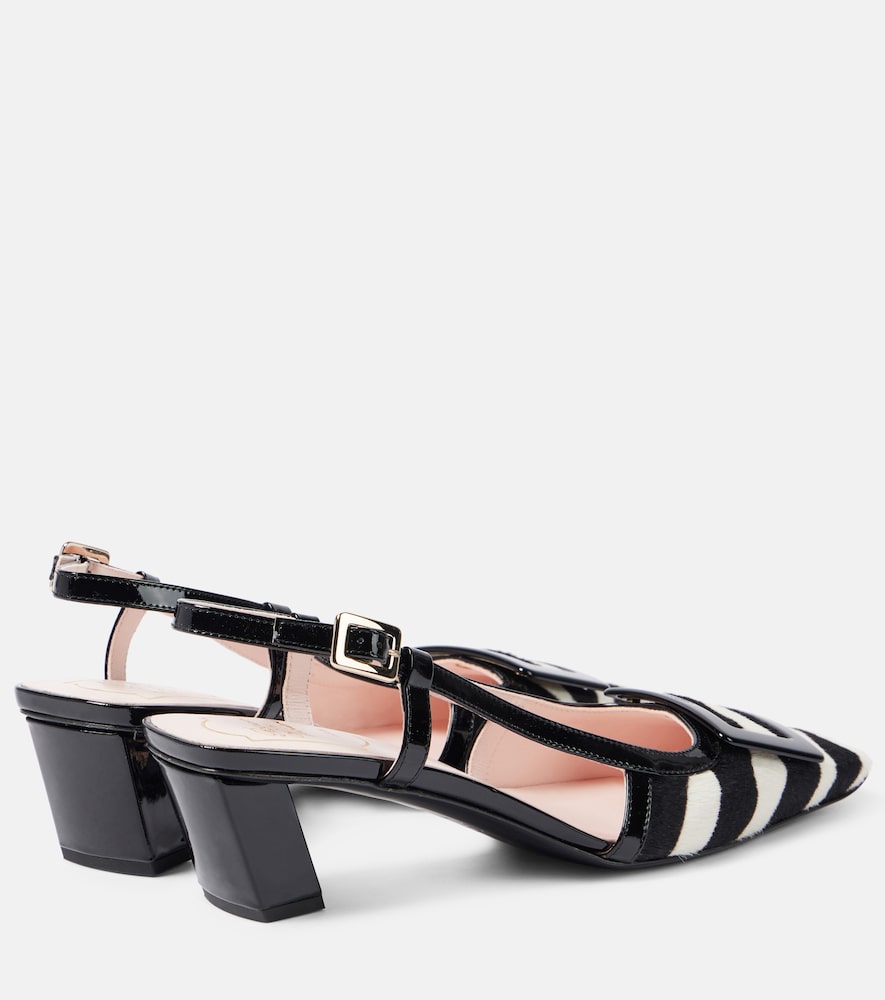 Roger Vivier Belle Vivier 45 calf hair slingback pumps