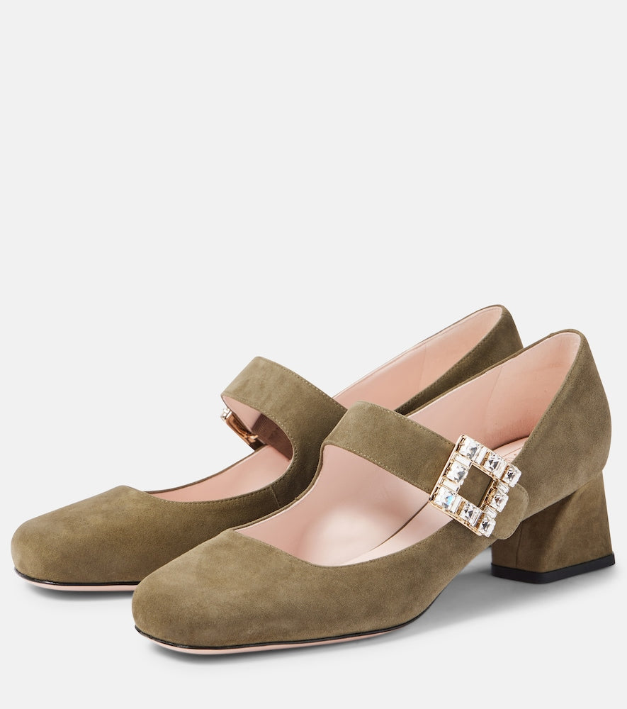 Roger Vivier Tr√É¬©s Vivier 45 suede pumps