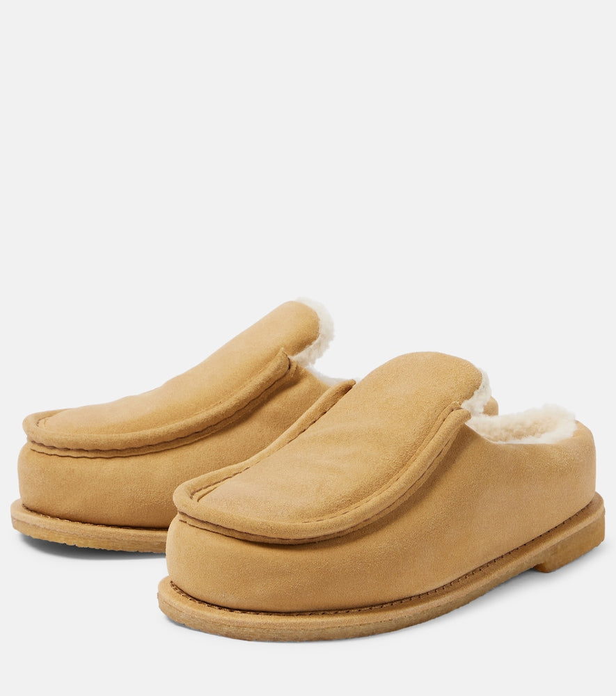 JW Anderson Shearling-lined suede mules