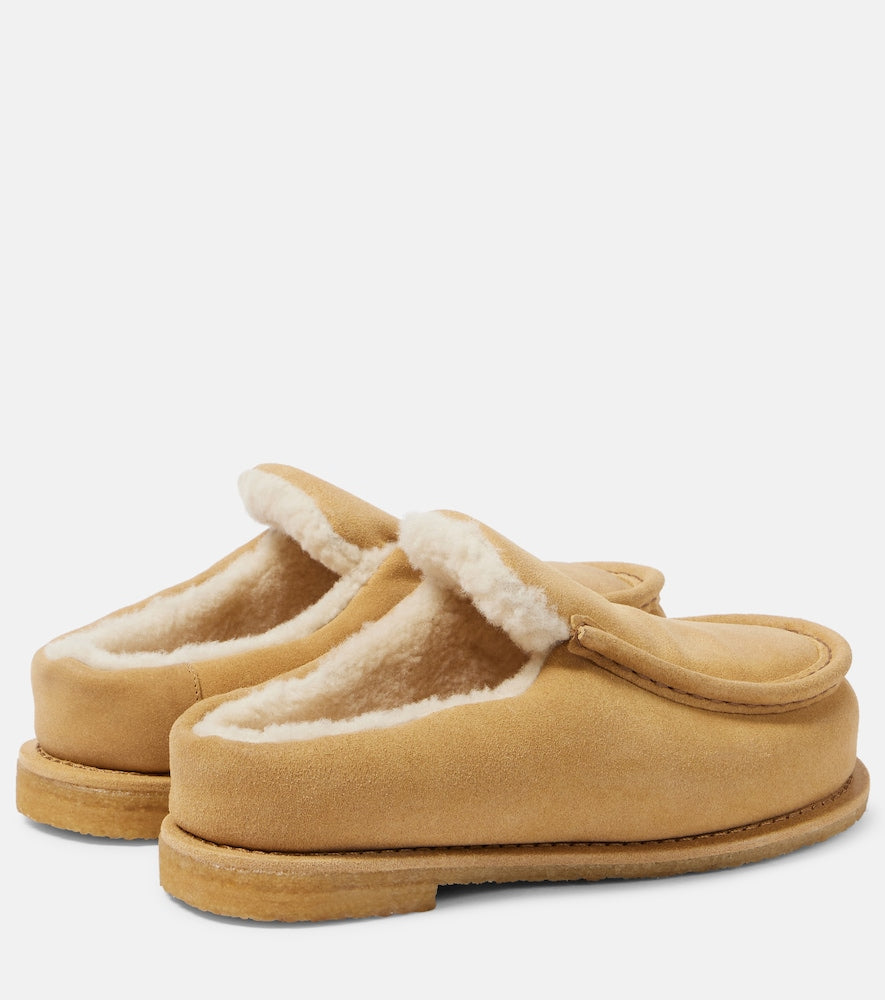 JW Anderson Shearling-lined suede mules