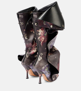 Y/Project Snap 100 floral leather knee-high boots