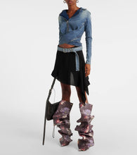 Y/Project Snap 100 floral leather knee-high boots