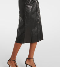 Isabel Marant Carly gathered leather midi dress