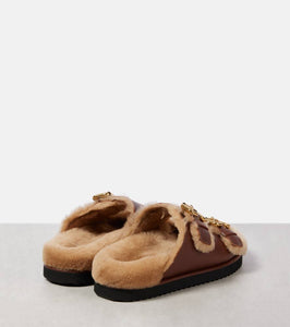 Chloe Nil shearling-lined leather sandals
