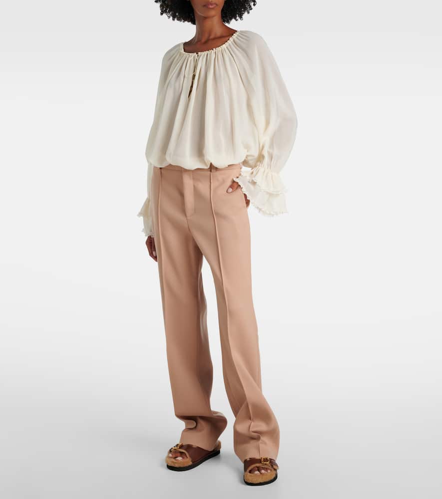 Chloe Nil shearling-lined leather sandals