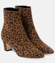 Manolo Blahnik Myconia 50 leopard-print suede ankle boots - Manolo Blahnik Myconia 50 豹纹绒面革踝靴