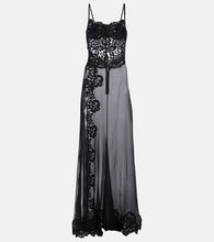 Dolce&Gabbana Silk-blend chiffon and lace corset dress