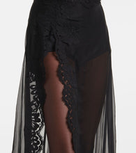 Dolce&Gabbana Silk-blend chiffon and lace corset dress