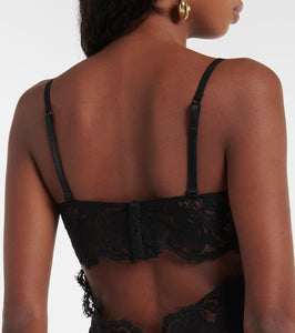 Dolce&Gabbana Silk-blend chiffon and lace corset dress