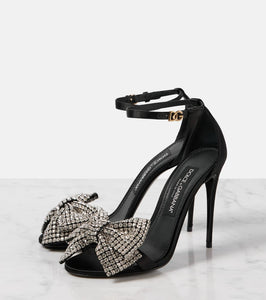 Dolce&Gabbana Bow Tie crystal-embellished satin sandals