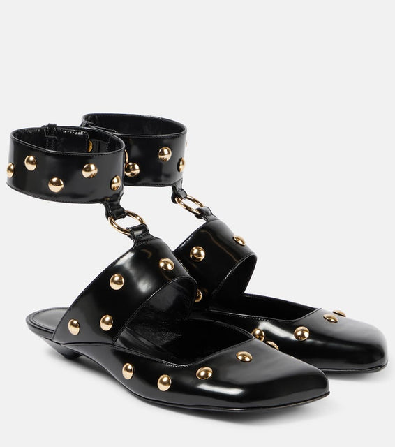 Chloe Jade studded leather flats