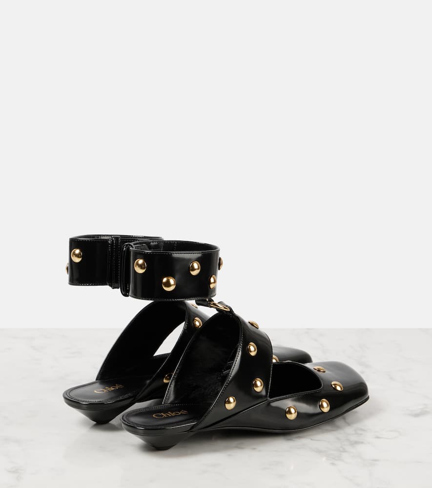 Chloe Jade studded leather flats