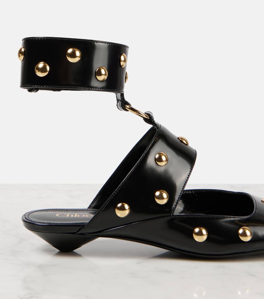 Chloe Jade studded leather flats
