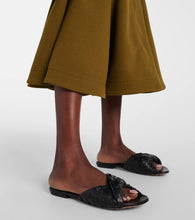 Bottega Veneta Blink Intrecciato leather slides