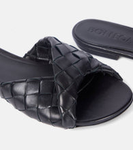 Bottega Veneta Blink Intrecciato leather slides