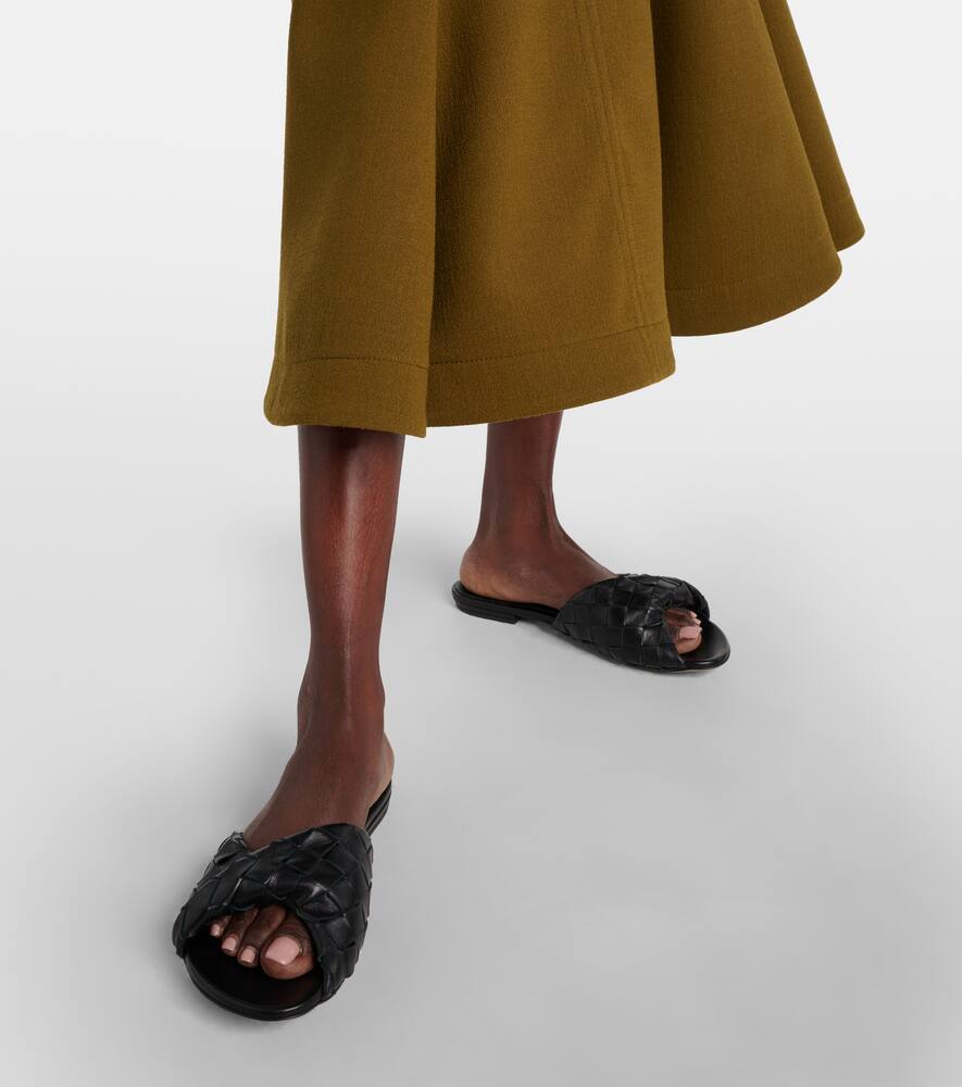 Bottega Veneta Blink Intrecciato leather slides