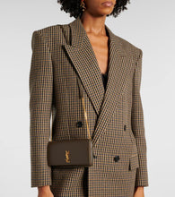 Saint Laurent Cassandre leather phone pouch