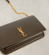 Saint Laurent Cassandre leather phone pouch