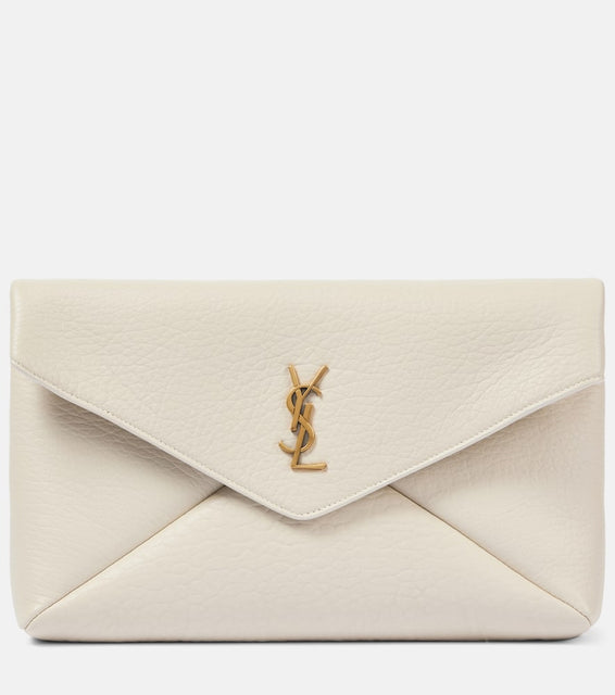 Saint Laurent Cassandre Large leather clutch. Shop Saint Laurent Clutches for women now.