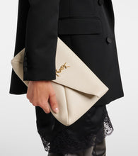 Saint Laurent Cassandre Large leather clutch