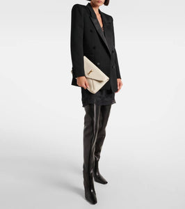 Saint Laurent Cassandre Large leather clutch