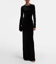David Koma Crystal-embellished scalloped gown