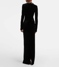 David Koma Crystal-embellished scalloped gown