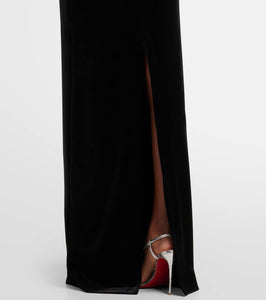David Koma Crystal-embellished scalloped gown