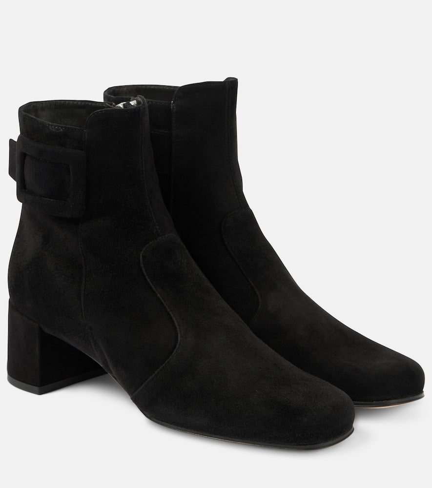 Roger Vivier Tr√É¬©s Vivier 45 suede ankle boots - Roger Vivier Tr√É�©s Vivier 45 绒面革踝靴