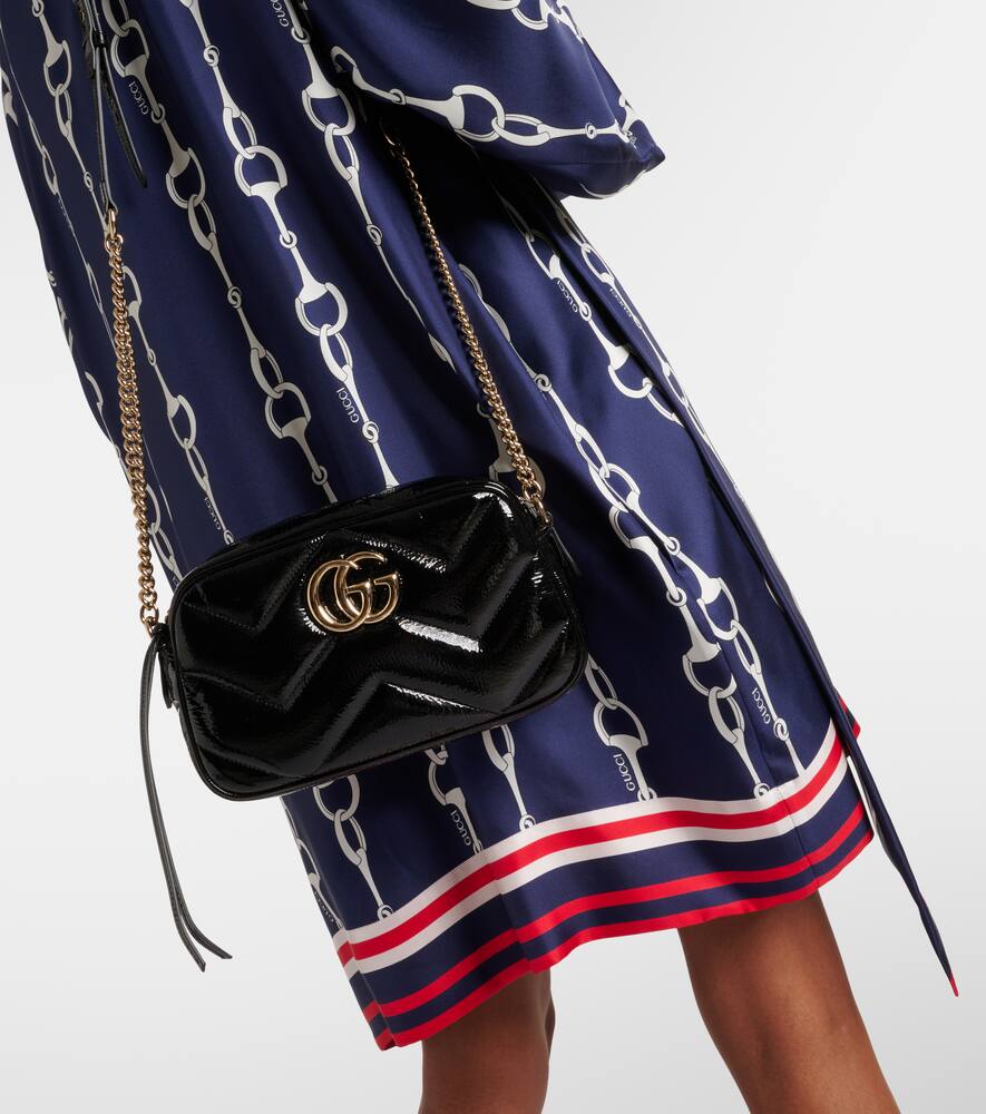 Gucci GG Marmont Mini patent leather shoulder bag