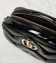 Gucci GG Marmont Mini patent leather shoulder bag