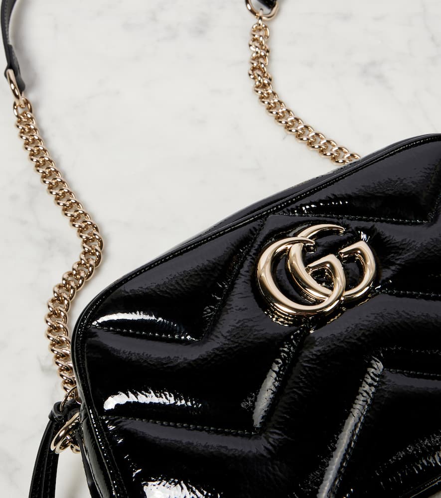 Gucci GG Marmont Mini patent leather shoulder bag
