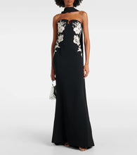 Elie Saab Embroidered strapless gown