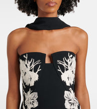 Elie Saab Embroidered strapless gown
