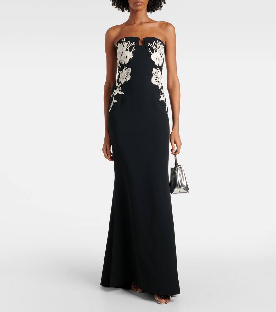 Elie Saab Embroidered strapless gown