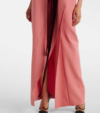 Oscar de la Renta Off-shoulder wool-blend gown