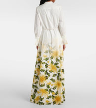 Oscar de la Renta Floral cotton-blend poplin shirt dress