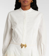 Oscar de la Renta Floral cotton-blend poplin shirt dress