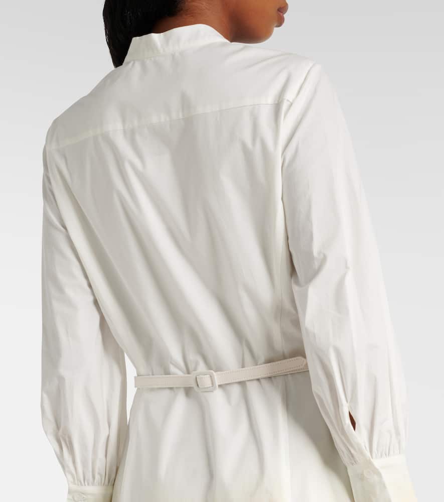 Oscar de la Renta Floral cotton-blend poplin shirt dress