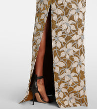 Markarian Clover floral off-shoulder gown