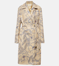 Dries Van Noten Floral wool-blend trench coat - Dries Van Noten 花卉图案羊毛混纺风衣