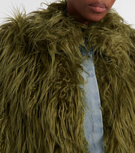 Dries Van Noten Rangel faux fur-trimmed denim coat