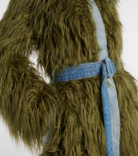 Dries Van Noten Rangel faux fur-trimmed denim coat