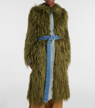 Dries Van Noten Rangel faux fur-trimmed denim coat