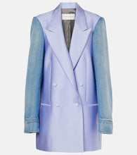 Dries Van Noten Denim-trimmed blazer - Dries Van Noten 牛仔布边饰西装外套