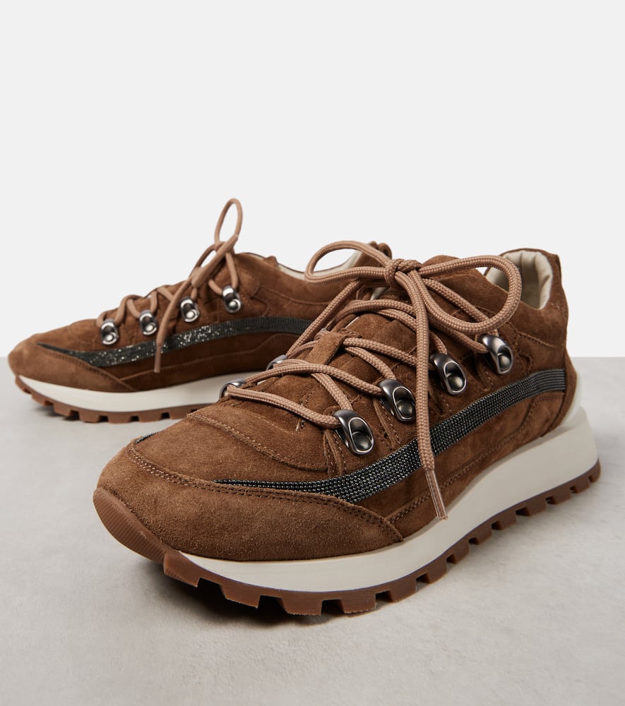 Brunello Cucinelli Monili suede sneakers