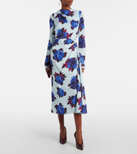 Erdem Draped floral crêpe midi dress